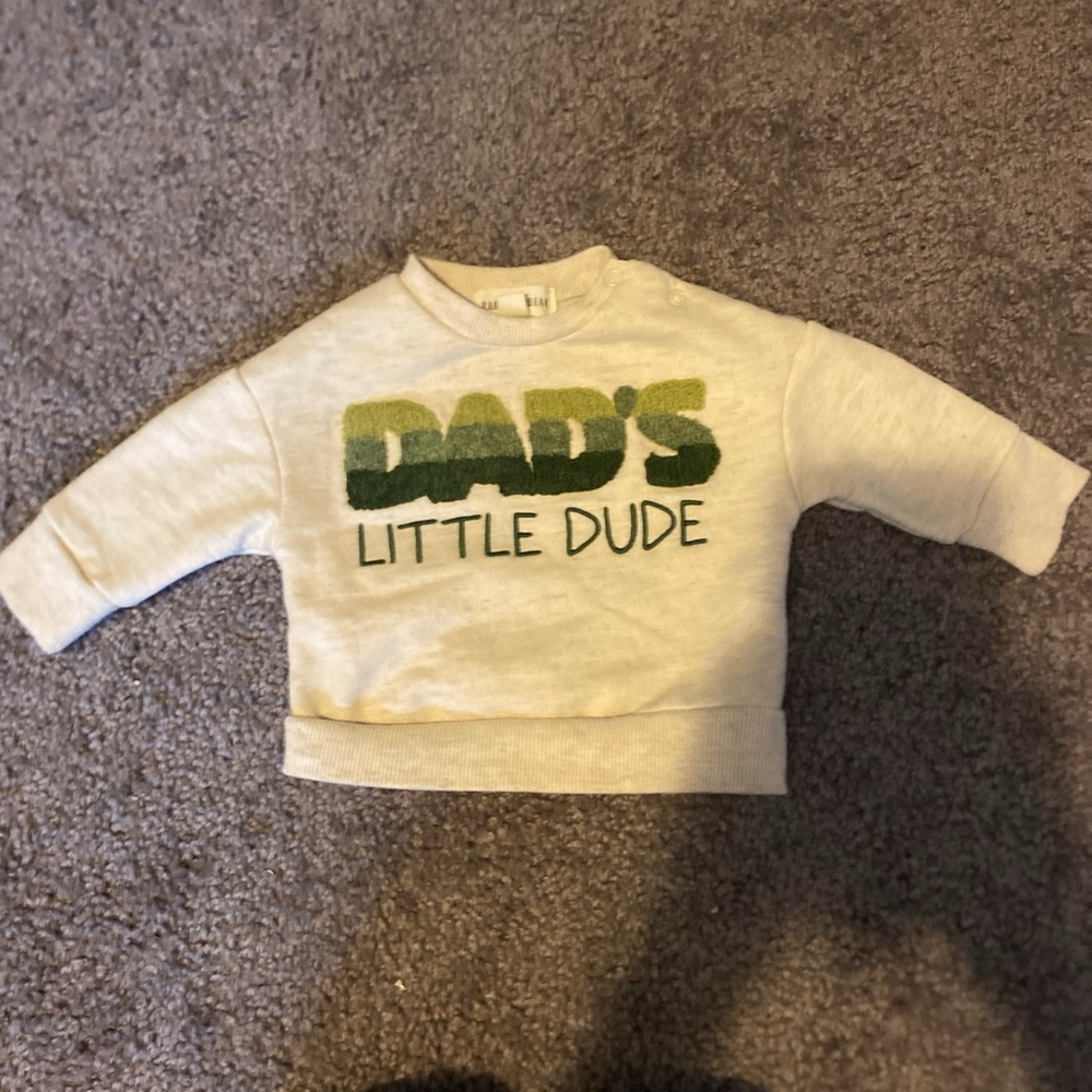 Kids 'Dad's Little Dude' Cream Sweatshirt